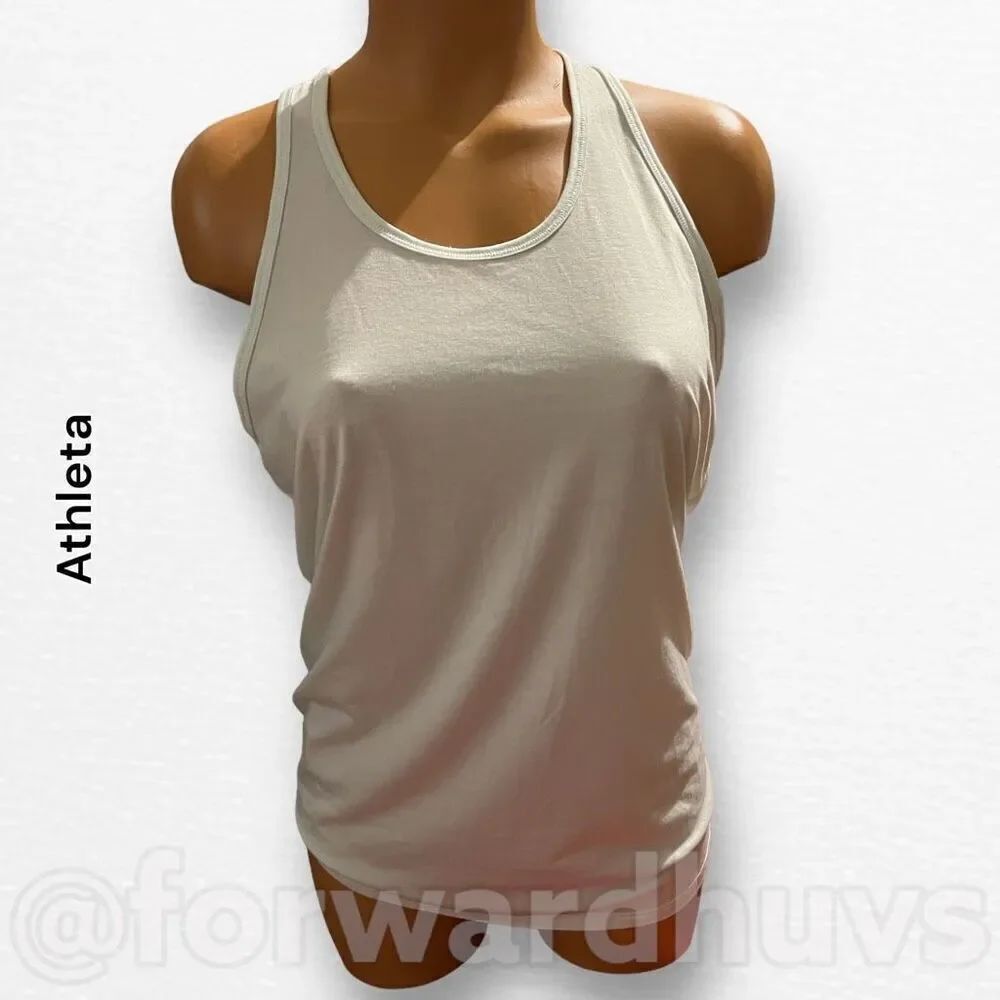 Athleta Workout Top Crossing Back With Tie Size Small